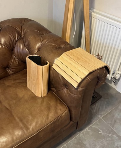 Flexible wooden sofa arm - wooden, tray