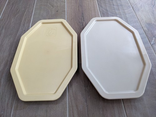 Vintage plastic cream yellow - vintage,