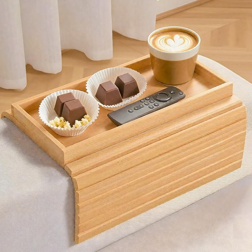 Bamboo sofa arm tray cup - bamboo,