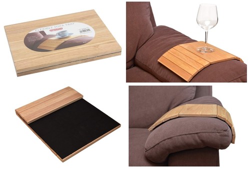 Flexible wooden sofa arm - wooden,